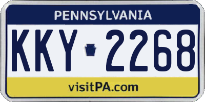 PA license plate KKY2268