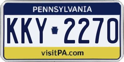 PA license plate KKY2270