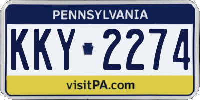 PA license plate KKY2274