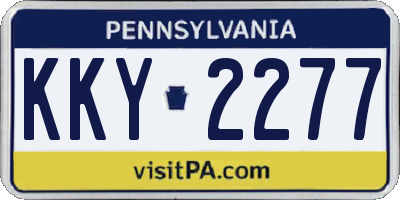PA license plate KKY2277