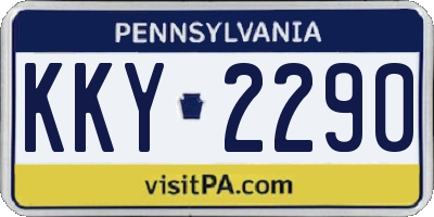 PA license plate KKY2290