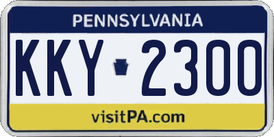 PA license plate KKY2300