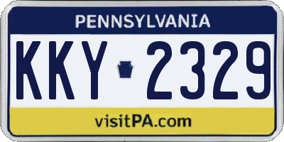 PA license plate KKY2329