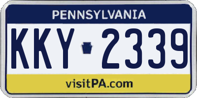 PA license plate KKY2339