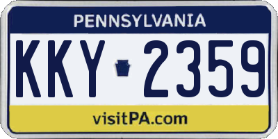 PA license plate KKY2359