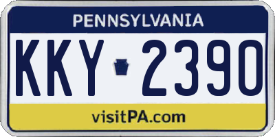 PA license plate KKY2390