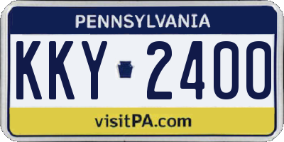 PA license plate KKY2400