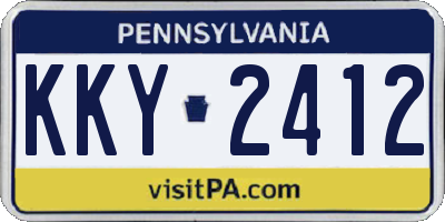 PA license plate KKY2412