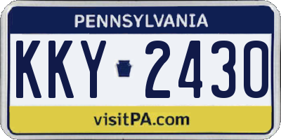 PA license plate KKY2430