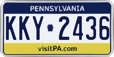 PA license plate KKY2436
