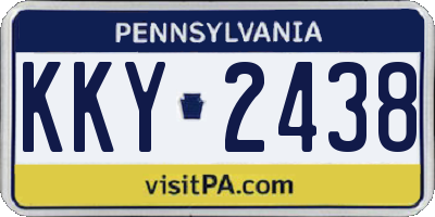 PA license plate KKY2438