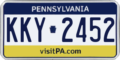 PA license plate KKY2452
