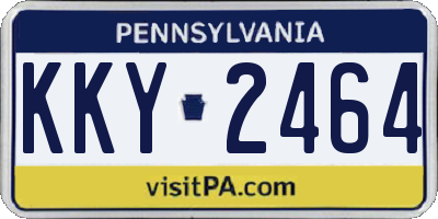 PA license plate KKY2464