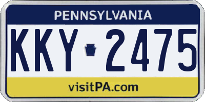 PA license plate KKY2475