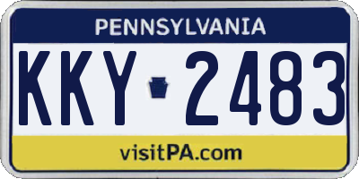 PA license plate KKY2483