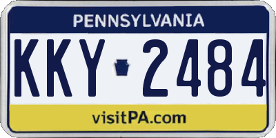 PA license plate KKY2484