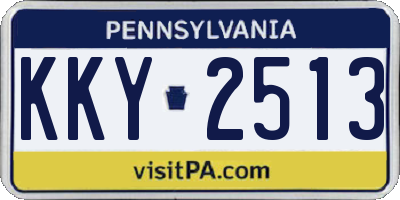 PA license plate KKY2513