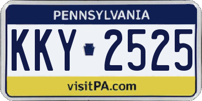 PA license plate KKY2525