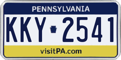 PA license plate KKY2541