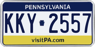 PA license plate KKY2557