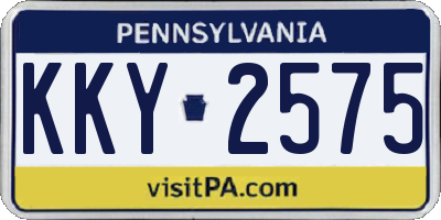 PA license plate KKY2575