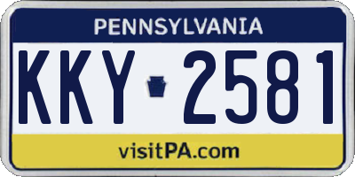PA license plate KKY2581