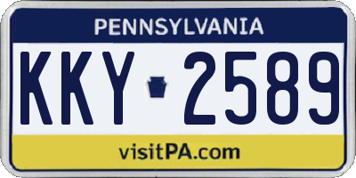 PA license plate KKY2589