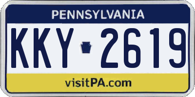 PA license plate KKY2619