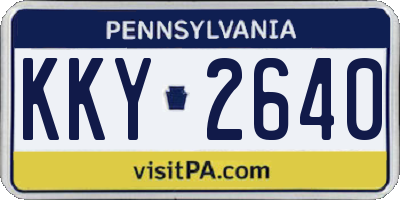 PA license plate KKY2640
