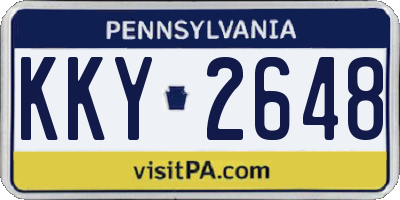 PA license plate KKY2648