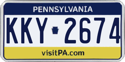 PA license plate KKY2674