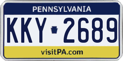 PA license plate KKY2689