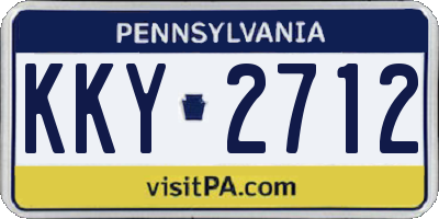 PA license plate KKY2712