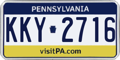 PA license plate KKY2716