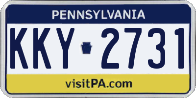 PA license plate KKY2731