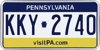 PA license plate KKY2740