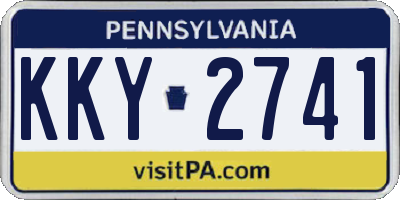PA license plate KKY2741