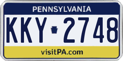 PA license plate KKY2748