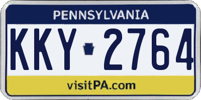 PA license plate KKY2764