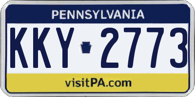 PA license plate KKY2773