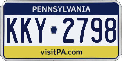 PA license plate KKY2798
