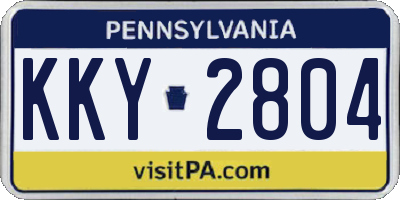 PA license plate KKY2804