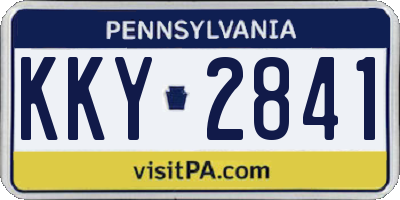 PA license plate KKY2841