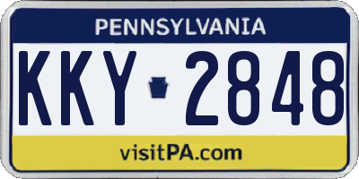 PA license plate KKY2848
