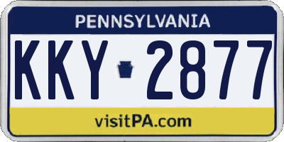PA license plate KKY2877