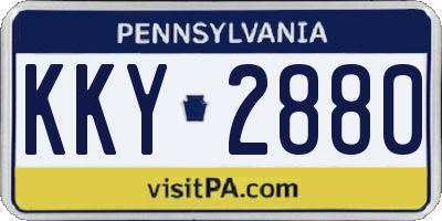 PA license plate KKY2880