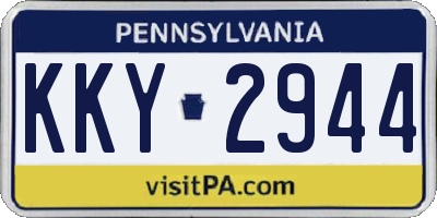 PA license plate KKY2944