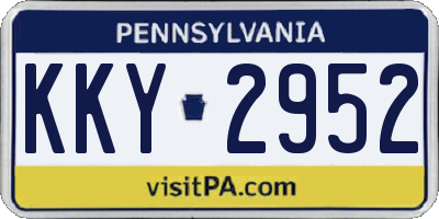 PA license plate KKY2952