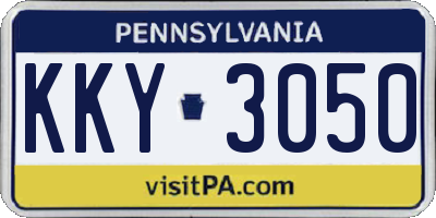 PA license plate KKY3050
