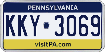 PA license plate KKY3069